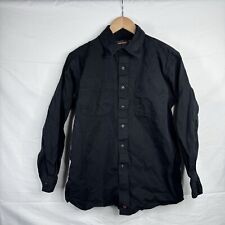 Usado, Camisa Jesse James para hombre mediana negra manga larga con botones ropa de trabajo industrial segunda mano  Embacar hacia Argentina