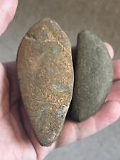 Lot of 2 Boat Stone Atlatl Weight Native American Indian Artifact Arrowheads for sale  Shipping to South Africa