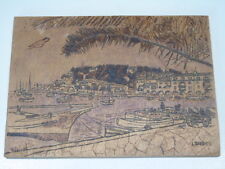 Paysage pyrogravure contreplaq d'occasion  Fleurance