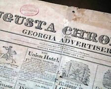 Jornal antigo muito raro AUGUSTA GA Richmond Co. Georgia Southern Antebellum 1826 comprar usado  Enviando para Brazil