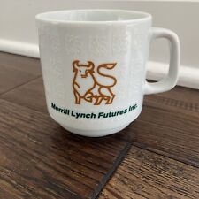 Caneca de café vintage Merrill Lynch Futures Bull dinheiro financeiro comprar usado  Enviando para Brazil