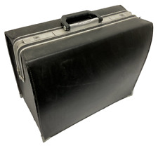 Cavalet Vintage Briefcase Suitcase Pilot Case Black & Silver Luggage - H17 O646, used for sale  Shipping to South Africa