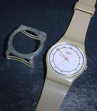 Reloj Swatch 1984 beige árabe para dama LT100 protección transparente funcionando nuevo batería en muy buen estado segunda mano  Embacar hacia Argentina