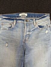 Jeans jeans Pistola desgastado botão mosca cropped tamanho 26  comprar usado  Enviando para Brazil