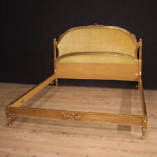 Double Bed IN Antique Style Louis XVI Furniture Wood Golden Xx Century segunda mano  Embacar hacia Argentina