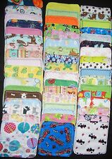 5  handmade cloth wipes/washcloths double flannel  for sale  Shipping to South Africa