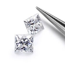 2 piezas diamantes sueltos AAA 5,00 mm corte princesa, certificado color D #674, usado segunda mano  Embacar hacia Argentina