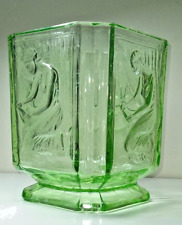 Used, 1930s Art Deco Depression Glass Sowerbys 'Pandora's Box' Biscuit jar /Vase for sale  Shipping to South Africa