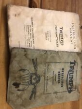 Triumph instruction manual for sale  HASTINGS