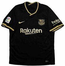 Camiseta de fútbol visitante Nike FC Barcelona Messi Dri-Fit negra dorada mediana/grande desvanecida segunda mano  Embacar hacia Argentina