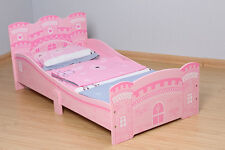 MCC® Girls Pink Castle Princess Junior Toddler Kids Bed & 3" Mattress Made in UK for sale  Shipping to South Africa