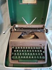 Antique 1954 Royal Quiet De Luxe Vintage Typewriter Gray And Green Keys And Case for sale  Shipping to South Africa