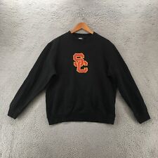 Team Trojan USC Fleece Lined Pullover Sweatshirt Womens M Black Cotton Blend Top for sale  Shipping to South Africa