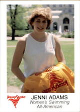 1989 Jenni Adams Iowa State para mujer natación totalmente americana tarjeta cedro rápidos Iowa, usado segunda mano  Embacar hacia Mexico