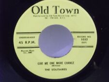 "The Solitaire, Old Town 1032", "Give Me One More Chance"" US, 7""45,1957 R&B, RARO, M-, usado segunda mano  Embacar hacia Argentina