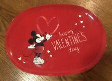 Bandeja de plato de corazón Pottery Barn Kids Disney Mickey Mouse Día de San Valentín melamina segunda mano  Embacar hacia Argentina
