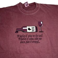 Usado, Camisa Loca Hawaii 99 Botellas de Vino Teñida Camiseta Adulto Talla Grande Borgoña segunda mano  Embacar hacia Argentina