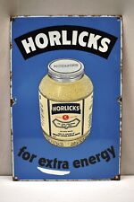 Vintage Horlicks Ideal Food Porcelain Enamel Sign Board Made In England Advert"2 for sale  Shipping to South Africa