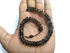 Smoky Quartz Rondelle 8-9mm Smooth Loose Gemstone Beads 140Cts 1 Strand 9"Inch  for sale  Shipping to South Africa