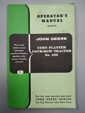 Old 1956 John Deere 490 four row tractor corn planter Operators Manual OM-B2-856 for sale  Endicott