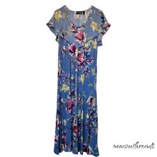 Attitudes by Renee Global Illusions Maxi Dress Large L Blue A643363, used for sale  Shipping to South Africa