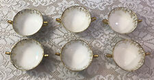 Used, Lot Of 6 ROYAL CROWN DERBY VINE GOLD GRAPES & WHITE Footed Cream Soup Bowl for sale  Shipping to Canada
