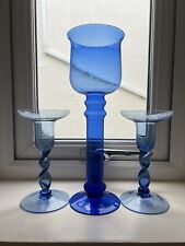Blue glass elegant for sale  PAIGNTON