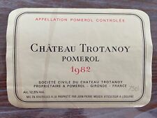 étiquette trotanoy 1982 d'occasion  Toul