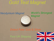 Large Gold Silver Neodymium Test Magnet  Testing Gold Silver Coins - Fast UK P&P for sale  Shipping to South Africa
