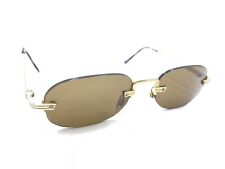 Used, Versus MOD E91 13M Matte Gold Rimless Sunglasses Brown Lens 135 Italy Designer for sale  Shipping to South Africa