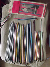 Vintage Lot Knitting Needles Metal Plastic Various Colors Sizes Widths Lengths for sale  Shipping to South Africa