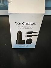 Original New Samsung 45W 2 Ports Super Fast Charging Dual Car Charger with Cable for sale  Shipping to South Africa