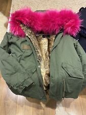 Khaki hooded parka for sale  LONDON