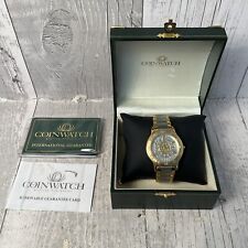 Coin Wrist Watch Royal Mint 1957 British Florin Face (2 Shilling Piece) Boxed for sale  Shipping to South Africa