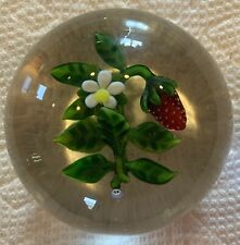 Used, Delmo Tarsitano Art glass Paperweight Strawberry With DT Cane for sale  Shipping to South Africa