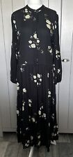 Used, PRINCIPLES Black Floral Long Sleeved Maxi Dress Size 14 Fabulous Condition. for sale  Shipping to South Africa