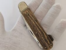 VINTAGE POCKET KNIFE FOLDING KNIFE HORN HANDLE VERY RARE ! (BR220 ), used for sale  Shipping to South Africa
