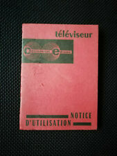 Notice d'utilisation - Continental Edison - Téléviseur ERT 9422 - 1959 d'occasion  Paris VIII