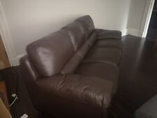Brown leather seater for sale  PAISLEY