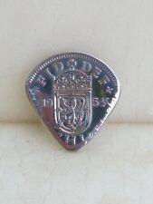 1954 English One Shilling Coin Plectrum pick for sale  Shipping to South Africa