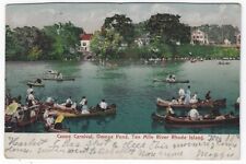 Ten Mile River, Rhode Island, Cartão Postal Vista do Carnaval de Canoa, Lagoa Omega, 1907, usado comprar usado  Enviando para Brazil