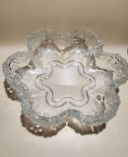 Used, Crystal Micasa Carmen Walther Fruit / Sweet Bowl Floral Design Frosted Beautiful for sale  Shipping to South Africa