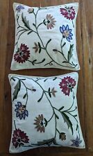 Pair crewel embroidered for sale  Mission