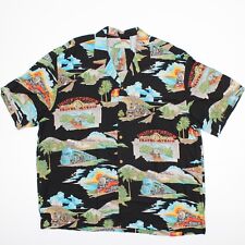 Paradise Found Vintage Shirt Mens 2XL Union Station Trains Locomotives Hawaiian for sale  Shipping to South Africa