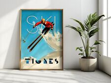 Tignes ski poster for sale  BRAUNTON
