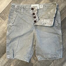 Shorts masculino Abercrombie and Fitch botão mosca cinza tamanho 28W 9L comprar usado  Enviando para Brazil