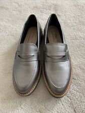 Ladies pewter loafers for sale  BOLTON