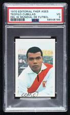 1970 Disgra/FHER Ases del IX Mundial de Futbol Teofilo Cubillas PSA 3 Rookie RC comprar usado  Enviando para Brazil