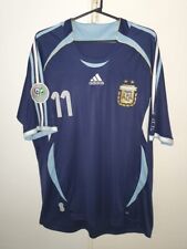 CAMISETA DE FÚTBOL VISITANTE DE LA SELECCIÓN NACIONAL ARGENTINA 2006 ADIDAS #11 CARLITOS TEVEZ, usado segunda mano  Argentina 