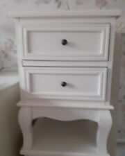 White bedroom bedside for sale  RUGBY